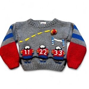 Vintage‎ popsicle 12 months kids football knitted cute sweater
